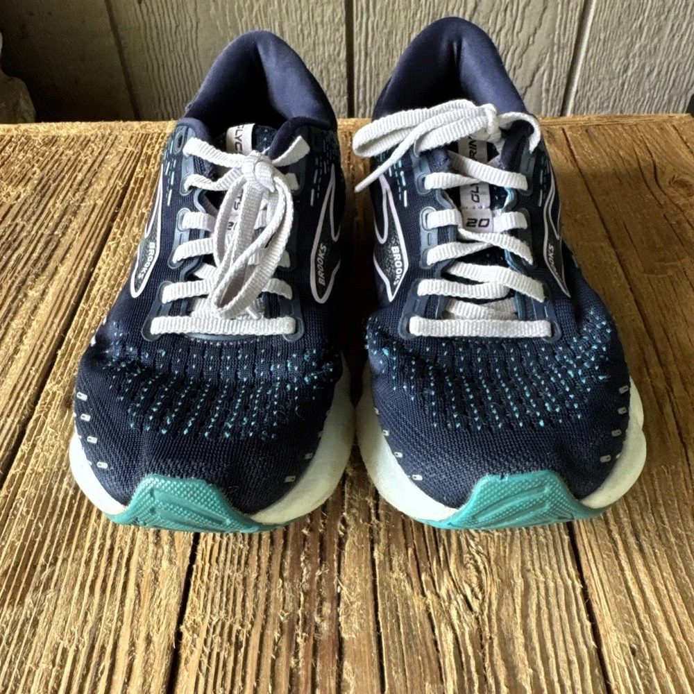 Brooks Glycerin 20 Peacoat Lilac Blue Running Shoes 1203701B499 Womens Size 6.5